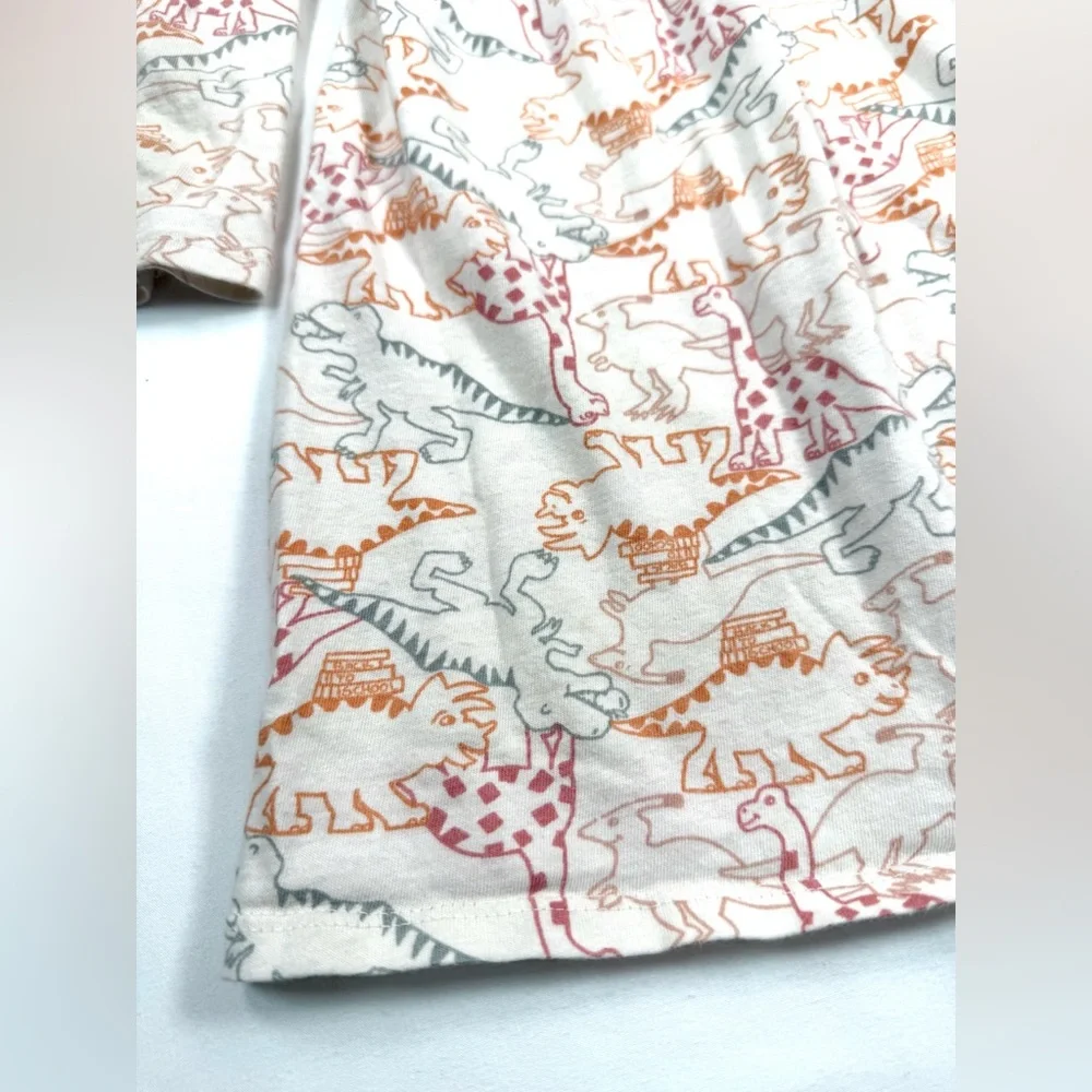 OLD NAVY Girls Long Sleeve Dino Print Dress 5T Playful Twirl‎ Knit Cute Everyday